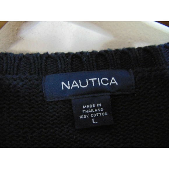 Nautica L Knit Crewneck Sweater Long Sleeve - Picture 4 of 5